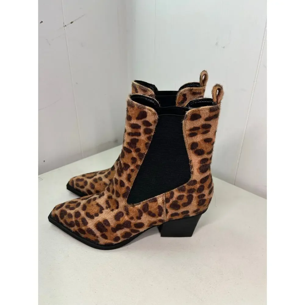DV By Dolce Vita Jericho A Cheetah Print Heeled Boots in Size 7. NWOB